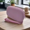 Cosmetic Bags Rectangle Silicone Bag Coin Purse Large Capacity Multifunction Storage Makeup Brush Holder Solid Color