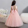 Vestidos de chicas Dress 'Bow Long Long Hopfy Hingy sin mangas Rosa Cumpleaños Princesa