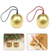 Figurines décoratives Pure Copper Metal Bell Verre de vent Pendre anti-vol Door Home Decorat For Christmas Event Party Decoration Hardware