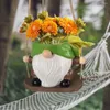 Vazolar Yüzü olmayan Gnome Pot Dekoratif Reçine Reçine Bitki Hava koşullarına dayanıklı salıncak Flowerpot Cüce İç Mekan