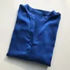 Bluzki damskie 2024 Kobiety wczesna wiosna w szyku w szyku w szyku jednoczęściowa z piaskiem myjona jedwabna koszulka z długim rękawem