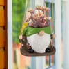 Vases intérieure à l'extérieur fleur pot impolore swing sans visage gnome gnome fleur résine naine figurine pour les légumes