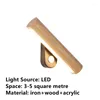 Wall Lamp Nordic Loft Bedroom Bedside Solid Wood LED Creative Rotatable Living Room Aisle Bathroom Decorative Sconce Luminaire