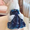 Robe de vêtements pour chiens hiver pour animaux de compagnie robes de mariée Jupe princesse yorkshire poméranien shih tzu costume de chiot de caniche maltais