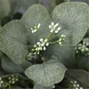 Fleurs décoratives 5pcs plantes artificielles eucalyptus verts feuilles bouquet de mariée bricolage pour la fête de mariage à la maison de la maison de jardin décoration fausse