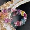 Figurines décoratives 10 mm Bracelet cube de fluorite naturel Fashion Reiki guérison Sweet Energy Strand Girls Bijoux Gift 1PCS