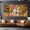 Lord Radha Krishna Plakaty i drukuje zdjęcia sztuki ściennej do salonu Nowoczesny wystrój domu Buddha Płótno malowanie bez ramy