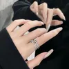 Luxurys Desingers Diamond Ring Woman Fashion Index Finger Ring Frauen Mode 925 Sterling Silber INS Trendige Zeit, Internet Promi Ring Elegant schön hübsch zu fahren