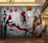 Duvar Kağıtları Wellyu Özel Duvar Kağıdı Kağıt Peint Kuaför Güzellik Salonu Nostaljik Retro Siluet Takım Arka Plan Duvar Behang