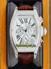 Twf Tortue XL 62020x6 Япония Miyota Quartz Chronograph Mens Watch White Roman Marker