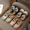 Baby flicka läder flickor prinsessor skor barn läder skor svart rosa grönt vitt spädbarn småbarn barn fotskyddskor 21-30 R0A9#