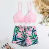 Designer bikini 2024 New Sexy Split Flat Corner High Waist Two Piece Casual Bikini Swimsuit for Women bathing suit designer swimwear