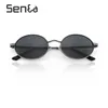 Sunglasses Retro Small Oval Polarized Sun Glasses Men Classic Driving Metal Pattern Frame Designer Sunnies