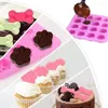 Baking Moulds Dog And Bone Shaped Silicone Mold Non-stick Food Grade Ice Tray For Chocolate Candy Cupcakes Puddings Jellies Puppy