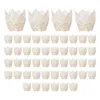 Outils de cuisson 50pcs de style cupcake de style spaper pour la fête de mariage tulip muffin en papier gâteau à l'huile