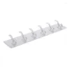 Hooks 2/4/6PCS Transparent Adhesive Coat Rack Wall Mounted 3/5/6 Standard Hangers For Bathroom Kitchen Closet