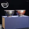 Xícaras pires jianzhan xícara de chá conjunto artesanal mestre gotas de petroleiro casal casal grande cerâmica presente pessoal