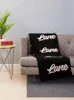 Blankets Retro Lane Name Label (Black) Throw Blanket Beautiful For Baby Sofas Decorative Quilt