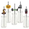 Disposable Cups Straws Flag Insertion Straw Unique Halloween Party Supplies Weird Holiday On Demand Decoration