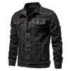 Veste en denim hommes mode moto jeans vestes masculine causal coton coton décontracté noire bleu veste denim homme manteau de vêtements d'extérieur 240327