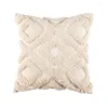 Oreiller boho tissu lin couvercle coton 40x40cm coque moderne de jet de toufted moderne pour décoration canapé à la maison mt94