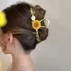 Hårklipp mode söt blomma legering hårklipp för kvinnor justerbar multicolour metal hårklippsfest vardagsbråk
