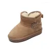 Stiefel 2024 Winter Kids Mode schneedicke Kinder echtes Leder warm warm weich