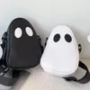 Bag Unisex Halloween Cartoon Ghost PU Crossbody Taschen für Männer tte Schulter Frauen Mädchen mit langer abnehmbarer Riemen