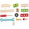 Çocuklar Ahşap Araç Kutusu Pretend Play Set Educational Montessori Toys Solun Sökme Vidalı Montaj Simülasyon Onarımı Carpenter Aracı