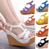 Kleiderschuhe Böhmen im Stil von 12 cm Sandalen Seilstufe High Heel Fish Mund auf Peep Toe Plattform Keile