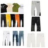 Mens Designer Pants T-Shirt Baggy Jeans Letter Print Long Short Sleeve Shirts Pants Womens Sweatpants Speckled Couple Loose Versatile Straight Casual High Street