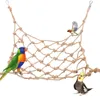 Diğer kuş malzemeleri papağan salıncak ipi kuşlar asmak ağlama ağ wiith kanca hamak standı merdiven çiğneme oyuncak oyuncaklar 30x20cm