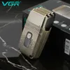 Original VGR Metal Wet Dry Electric Shaver for Men Beard and Hair Razor Balds Head Rakning Maskin laddningsbar 240403