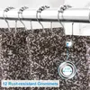 Duş Perdeleri Olanly Waffle Perde Kırık kumaş banyo su geçirmez banyo makinesi yıkanabilir 180x200