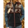 Dames retro etnische stijl zipper vest westelijk aztec vest