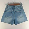 PU JIA Pr Blue Denim Shorts Women S A Type Shorts Slim Fit Show Longueur Longueur Célébrité Même style Summer T-shirt Lim Comment Ame Tyle Ummer Hirt Lim comment Ame Tyle Ummer Hirt Me Yle