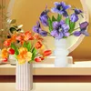 Dekoratif Çiçekler 5 Kafa Tulip Yapay Buket Gerçek Touch Düğün Töreni İçin Sahte Çiçek Ev Odası Bahçe Dekoru
