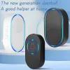 Doorbell eMastiff Outdoor Wireless Doorbell Waterproof Smart Home Door Bell Chime Kit LED Flash Security Alarm Welcome House Melodies