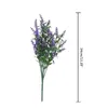 Decorative Flowers Artificial Lavender Bouquet 8pcs Nearly Natural Plant Decoration For Garden Yard Outdoor Party Background Decor