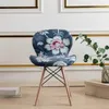 Couvre-chaise Velvet Elastic Butterfly Cover Curbe Dining Seat Accent Slipcover Funda Silla Asiento Case