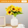 Fiori decorativi 13 teste artificiali girasole bouquet seta finta fiore fai da te sposi con bouquet arrangiamenti feste decorazioni per la casa