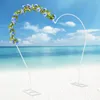 Decorazione per feste Wedding Arch Stand Floer Rack Sfondo Sfondo a forma di cuore a forma di scena Bianco.