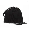 Bolsas de noite Fosco PU PU Couro Bohemian Fringe Saco Boldes Bolsas Femininas Bolsa Bolsa Vintage Tassel Mulheres ombro Crossbody