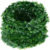 Decoratieve bloemen 7,5 m kunstmatige groene klimop blad planten diy garland plant wijnstok nep gebladerte huisdecoratie outdoor bruiloft feest decor