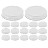 Dinware 20 PCS TINPLATE LID MASON JAR INTegrated (70 mm Zwart) 16 -stks Jamafdekkingen Brede mond Canning Lids Praktische herbruikbare potten