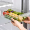 Garrafas de armazenamento 2pcs/lote plástico transparente ajustável recipientes de alimentos gaveta Organizador geladeira caixa de ovo frutas vegetais