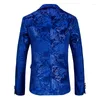 Costumes masculins grande taille 4xl 5xl vêtements de marque smoking floral imprimement slim ajustement manteau mode fashion mâle banquet veste veste