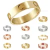 2024 Band Rings Womens Love Ring Mens Designer Coração Jóias Titanium Steel Fashion Classic Gold Silver Rose Color para parafuso de cor com diamantes Tamanho 5-10 Caixa vermelha
