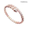 Miłość Bangle Tennis Designer Jewelry Diamond Piękny wąż Sier Rose Gold Jewellery Copper Party Wedding Charm Dziewczyna Węża Bransoletka