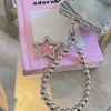 Y2k Temperament Sweet Shiny Star Pentagram Charms Kelechains For Women Girls Fashion Corée Bijoux de porte-clés mignons 240403